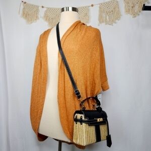 ABOUND SIZE S YELLOW SMALL FALL TAN BROWN‎ CARDIGAN TOP SWEATER NWT